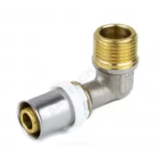 Угольник МП латунь никель пресс Дн 20х3/4"х90гр НР ГОСТ 32415-2013 8006 Aquasfera 8006-04