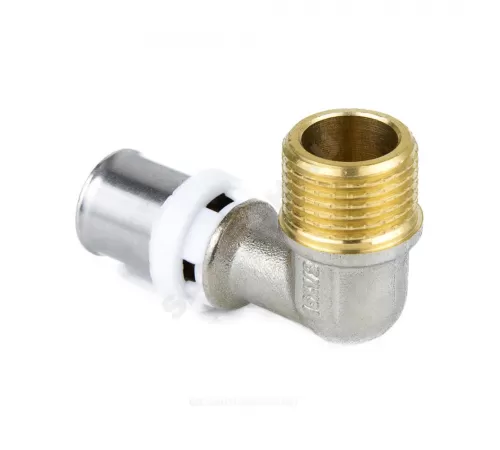 Угольник МП латунь никель пресс Дн 16х3/4"х90гр НР ГОСТ 32415-2013 8006 Aquasfera 8006-02