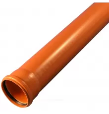 Труба НПВХ с раструбом коричневый Дн 160х4,7 б/нап L=3,0м в/к SN8 Хемкор 1491034