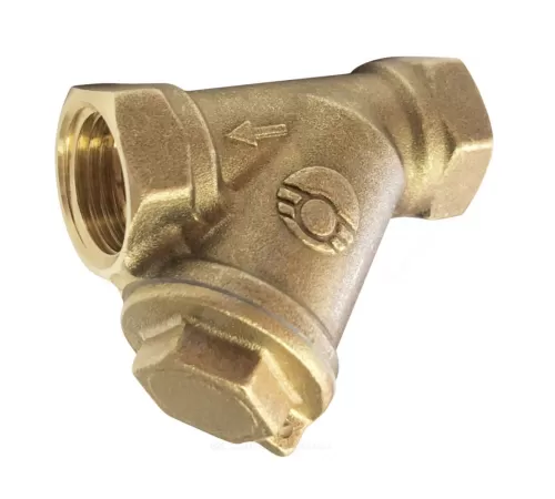 Фильтр сетчатый Y-образный латунь Ду 15 Ру25 Тмакс=150 oC 1/2" ВР 46Б5фт1 под пломбу VALFEX VF.192.L00.012