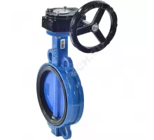 Затвор дисковый поворотный чугун Ду 350 Ру10/16 межфл с редуктором диск чугун манжета EPDM EURO Benarmo