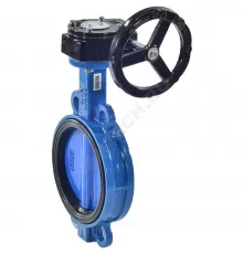 Затвор дисковый поворотный чугун Ду 700 Ру10/16 межфл с редуктором диск чугун манжета EPDM EURO Benarmo