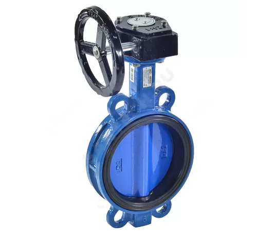 Затвор дисковый поворотный чугун Ду 350 Ру10/16 межфл с редуктором диск чугун манжета EPDM EURO Benarmo