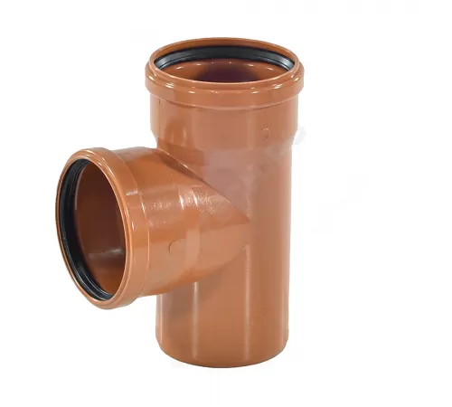 Тройник НПВХ коричневый Дн 160х160х87гр б/нап в/к Агригазполимер