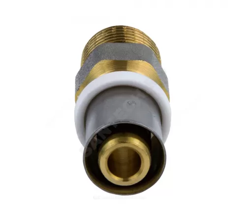 Муфта МП латунь никель пресс Дн 16х1/2" НР ГОСТ 32415-2013 8001 Aquasfera 8001-01