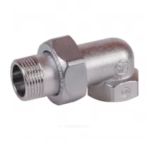 Соединитель латунь хром американка Ду 25 (1") угловой ВР/НР R19 Giacomini R19X005