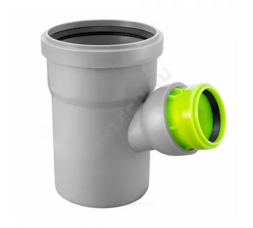 Тройник PP-H регулируемый переходной серый Дн 110х50х45-88гр б/нап в/к VALFEX 23110050