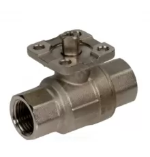 Кран шаровой латунь никель AMZ-112R Ду 15 Ру40 ВР полнопроходной под эл/привод Ридан 082G5406R