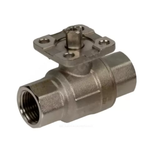 Кран шаровой латунь никель AMZ-112R Ду 32 Ру40 ВР полнопроходной под эл/привод Ридан 082G5409R