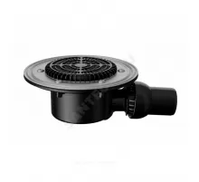 Воронка кровельная VB 520.1 F с горизонтальным выпуском PP Дн 50 с листвоуловителем, прижимным фланцем Fachmann 01.194