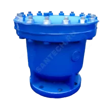 Вантуз автоматический однокамерный двойного действия чугун В6 Ду 100 Ру10 фл вертикальный Луидор