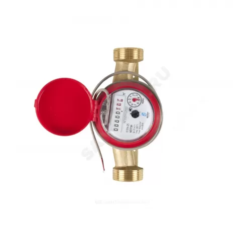 Счётчик г/в и х/в крыльчатый одноструйный Ду 25 Ру16 Qn=3,5 м3/ч 120С L=170мм резьба импульсный В/К ОСВУ ДГ1 исполнение "Нептун" Декаст 75-25-03