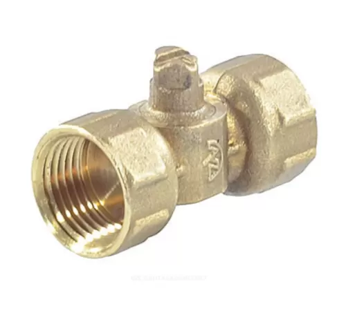 Кран для манометра пробковый латунь 11б18бк(у)2 Ду 15 Ру16 ВР G1/2" без рукоятки без фланца Пензапромарматура 021011100