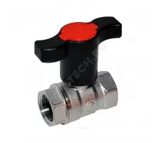 Кран шаровой латунь хром R251TH Ду 20 Ру42 ВР с Т-рукояткой красной удлиненная ручка Giacomini R251X054