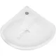 Умывальник угловой подвесной Факел 43 1 отверстие под смеситель по центру белый Лобненский стройфарфор 10/1/5/1-71
