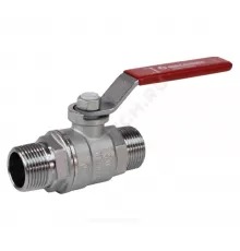 Кран шаровой латунь хром R253DL Ду 10 Ру42 НР рычаг красный Giacomini R253LX002