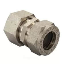 Муфта латунь никель 15Aх3/4" ЕК обжим/ВР STAHLMANN SSFL1503/4BEFE