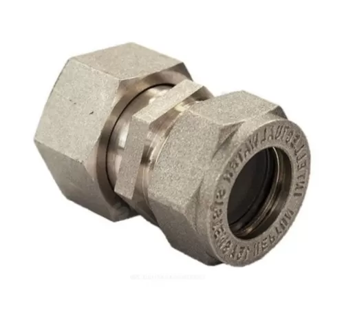 Муфта латунь никель 15Aх3/4" ЕК обжим/ВР STAHLMANN SSFL1503/4BEFE