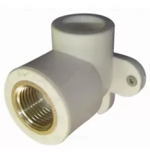 Угольник PP-R комбинированный серый Дн 25х1/2" ВР для PP-R с креплением RTP (РосТурПласт) 15918