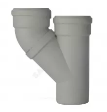 Тройник PP-MD параллельный бесшумный светло-серый Skolan Safe SKPA Дн 110 (DN110) б/нап в/к Ostendorf 335920