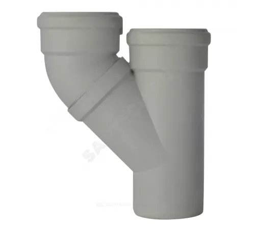 Тройник PP-MD параллельный бесшумный светло-серый Skolan Safe SKPA Дн 110 (DN110) б/нап в/к Ostendorf 335920