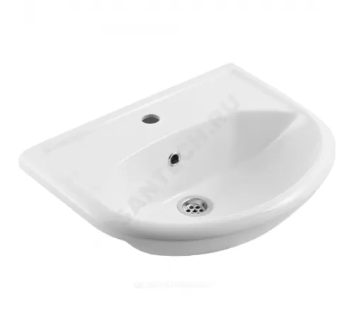 Умывальник мебельный УЮТ 55 1 отверстие под смеситель по центру белый Rosa (Кировская керамика)