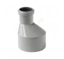 Переход PP-H эксцентрический серый Дн 110х50 б/нап в/к Политэк 511050