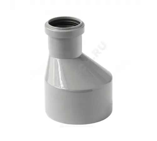 Переход PP-H эксцентрический серый Дн 110х50 б/нап в/к Политэк 511050