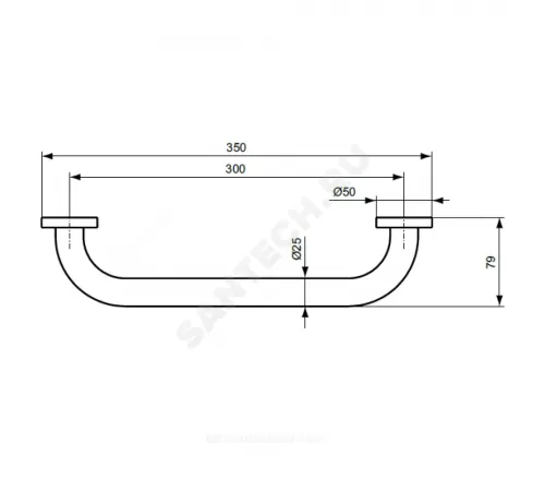 Поручень прямой 300 мм IOM хром Ideal Standard A9126AA