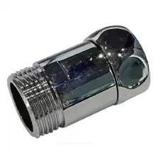 Соединитель для полотенцесушителя латунь Ду 20х15 3/4"x1/2" нак/гайка/НР прямой в/к отражатель хром SantechSystems