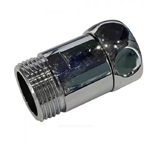 Соединитель для полотенцесушителя латунь Ду 25х20 1"x3/4" нак/гайка/НР прямой в/к отражатель хром SantechSystems