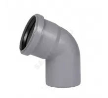 Отвод PP-H серый HT HTB Дн 75х67гр б/нап в/к Ostendorf 113130