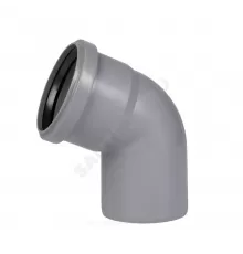 Отвод PP-H серый HT HTB Дн 75х67гр б/нап в/к Ostendorf 113130