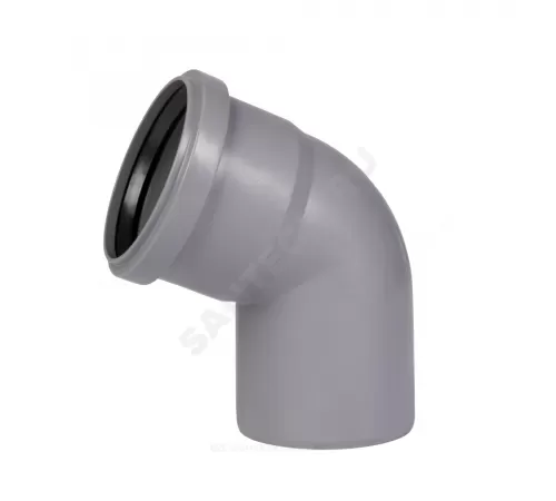 Отвод PP-H серый HT HTB Дн 75х67гр б/нап в/к Ostendorf 113130