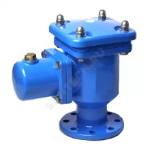 Вантуз автоматический двухкамерный тройного действия чугун Ду 100 Ру10/16 фл угловой Benarmo