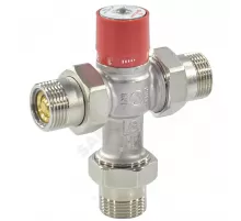 Клапан смесительный термостатический седельный латунь R156-1 Ду 20 Ру16 3/4" НР Kvs=1.8м3/ч Tн=38-60C Tmax=100С с обратными клапанами Giacomini R156X024