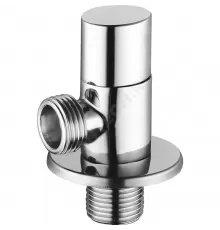 Клапан (вентиль) латунь бытовой хром угловой 1072 G1/2" Ру16 НР с отражателем Aquasfera 1072-01