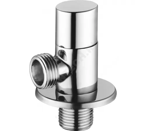 Клапан (вентиль) латунь бытовой хром угловой 1072 G1/2"х3/8" Ру16 НР с отражателем Aquasfera 1072-03