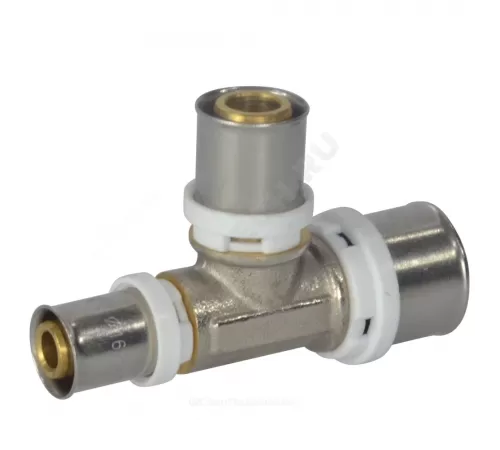 Тройник переходной МП латунь никель пресс Дн 32х32х20 ГОСТ 32415-2013 8010 Aquasfera 8010-14