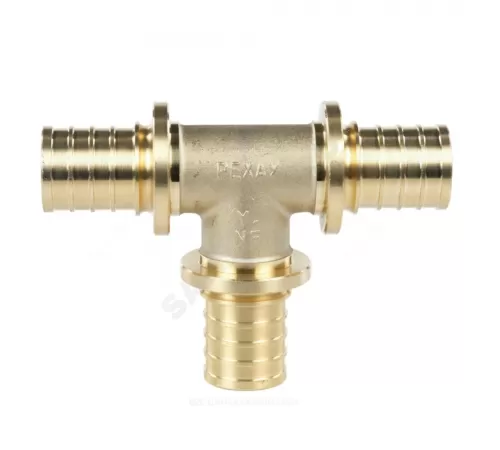 Тройник для PE-X труб аксиальный латунь Дн 63х63х63 MX Рехау 11092811001