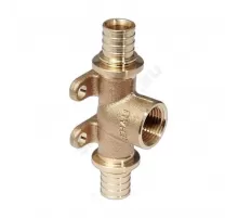 Тройник для PE-X труб аксиальный латунь Дн 16х1/2"х16 ВР MX Рехау 11092911001