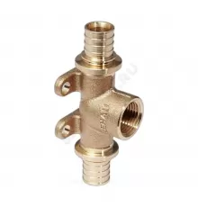 Тройник для PE-X труб аксиальный латунь Дн 16х1/2"х16 ВР MX Рехау 11092911001