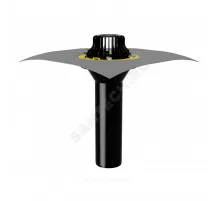 Воронка кровельная VM/P с вертикальным выпуском PP Дн 110 с листвоуловителем, ПВХ полотном Fachmann 01.151