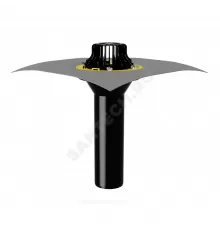 Воронка кровельная VM/P с вертикальным выпуском PP Дн 110 с листвоуловителем, ПВХ полотном Fachmann 01.151