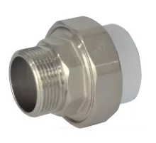 Муфта PP-R комбинированная разъемная белая Дн 20х1/2" НР усиленная VALFEX 10156015У