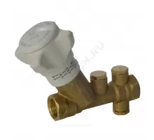 Клапан балансировочный ручной латунь R206B Ду 15 G1/2" A Ру25 ВР Kvs=2.7м3/ч без ниппелей Giacomini R206BY013