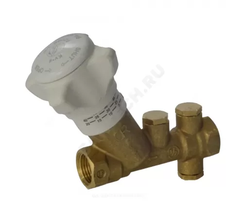Клапан балансировочный ручной латунь R206B Ду 20 G3/4" A Ру25 ВР Kvs=5.5м3/ч без ниппелей Giacomini R206BY014