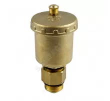 Воздухоотводчик автоматический латунь 5001 Ду 15 Ру10 G1/2" НР прямой с запорным клапаном Aquasfera 5001-01