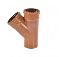 Тройник НПВХ коричневый Дн 160х160х45гр б/нап в/к Агригазполимер