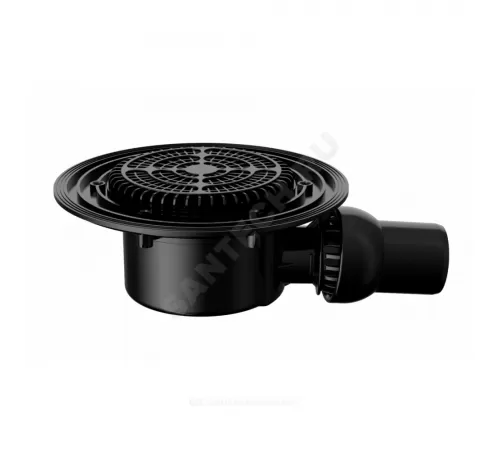 Воронка кровельная VB 520.0 F с горизонтальным выпуском PP Дн 50 с листвоуловителем, регулируемым углом выпуска Fachmann 01.193